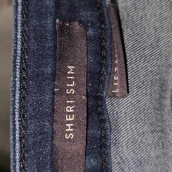 NYDJ Sheri Slim Jeans Style# MDNM2034 Lift Tuck Dark Denim Rinse Wash Size 8 - Picture 9 of 15